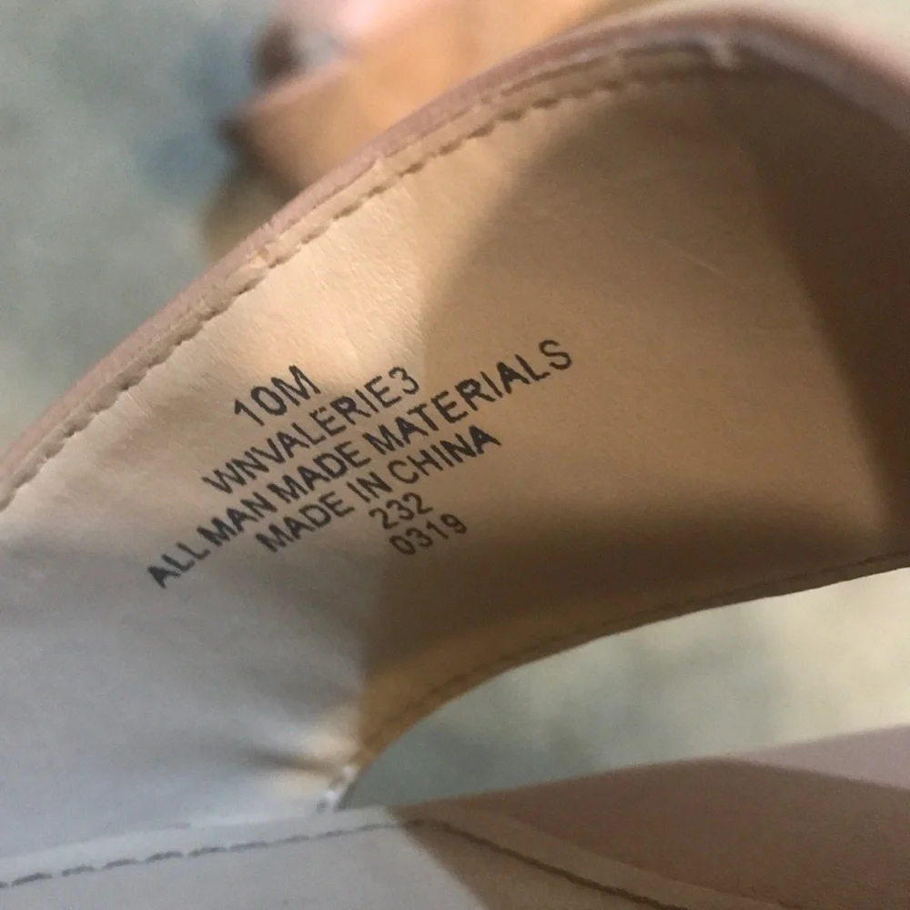 Nine West Pale Pink Ankle Strap Wedge Sandal-Size 10